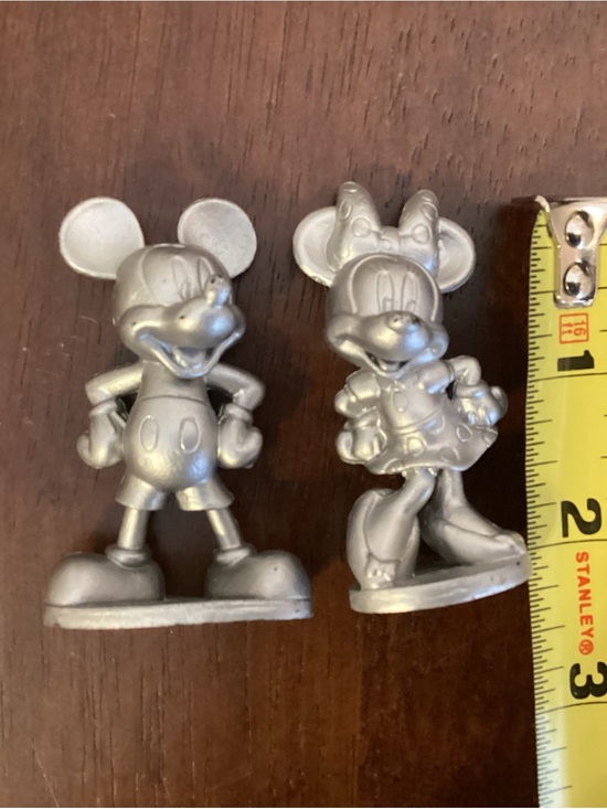Disney Other - Disney Silver Mickey & Minnie Miniature Figurines
